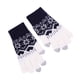 thumbnail image 2 of Guantes de invierno para mujer, cálidos, con estampado táctil, de punto, medianos y largos, de acrílico, 2 of 3