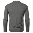 thumbnail image 6 of Resicozy Men's Henley Shirts Long Sleeve T-Shirts Casual Fashion Pullover Shirt Soft Stretch Basic Tee Fall Top Gray L, 6 of 7