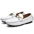 thumbnail image 3 of Men's Casual Loafers Slip On Leather Shoes Comfortable Lightweight Driving Shoes Male Moccasins Classic Penny Loafer Flats Boat Shoes Outdoor Walking Shoes, 3 of 15