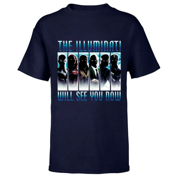 Marvel Doctor Strange the Illuminati Will See You Now - Short Sleeve T-Shirt for Kids - Customized-Navy