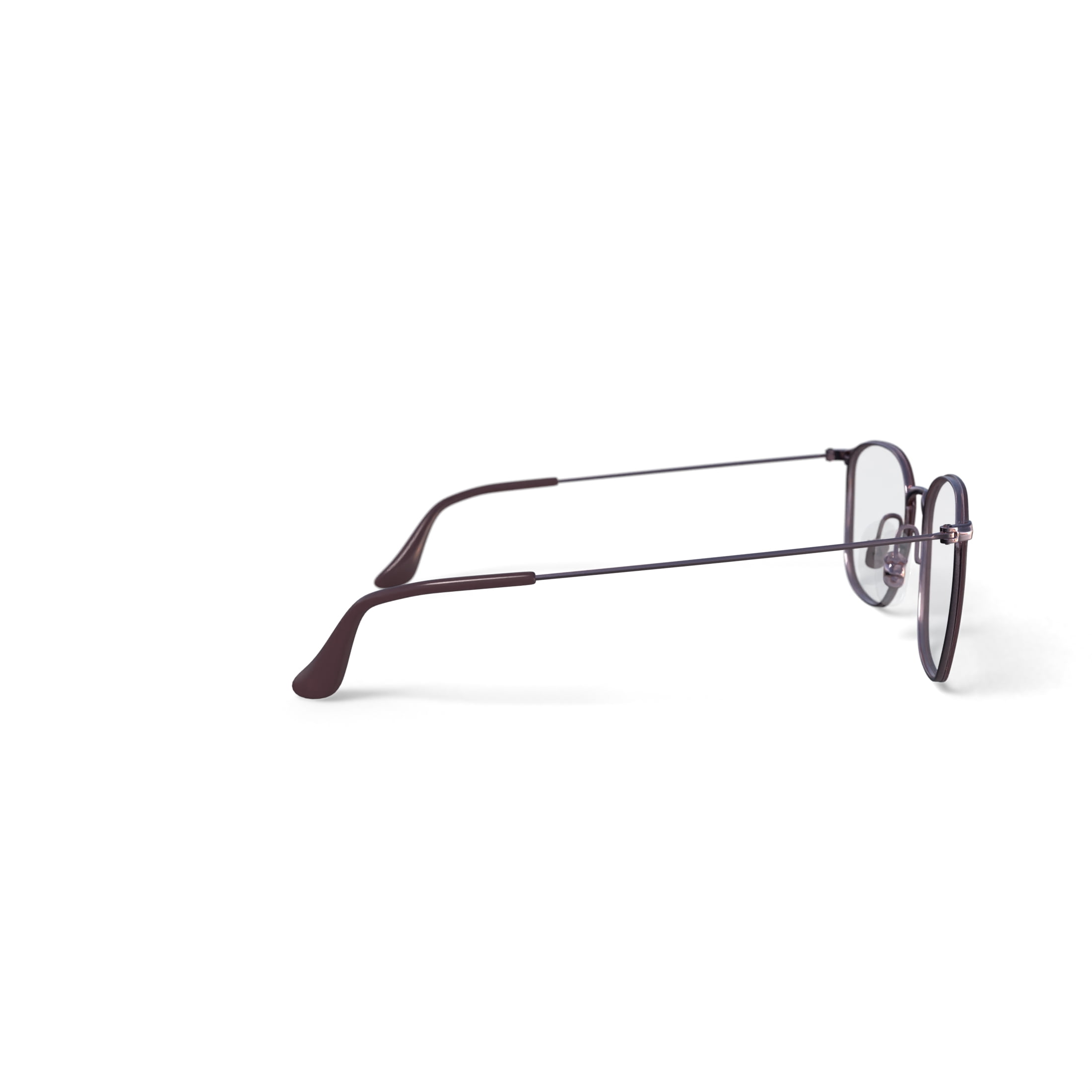 Ray-Ban Prescription Eye Glasses with Case, Beige on Copper Frames with Demo Lens, Size 51