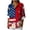 Wine, variant on Womens Patriotic Linen Shirts Long Sleeve Button Down Floral Shirt Tops Loose Holiday July 9th Outfits Watermelon Red, 3XL