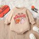 thumbnail image 2 of Body De Bebé Canastilla Onesies Para Niños Pequeños, Niñas Y Niños, Mono De Manga Larga Con Estampado De Festival, Color Beige Odeerbi LM103-6217, 2 of 8