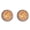 Orange, variant on 1 Pair Ear Stud Decorative Colorful Stainless Round Shaped Rhinestone Ear Stud for Gift