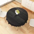 thumbnail image 6 of Tchckioa Round Tablecloth,Black Wooden Waterproof Stain Proof Table Cloth Cover for Kitchen Restaurant Decor,60 Inch, 6 of 6