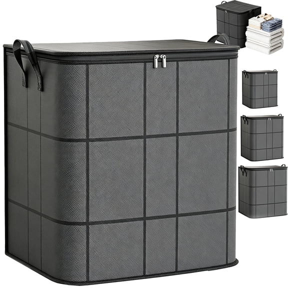 Moving Bags Heavy Duty Extra Large, Spacious Moving Storage Bin, Large Capacity Zippered Fabric Organizer, Waterproof for Bedding & Clothes