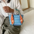 thumbnail image 5 of Ludlz Women Straw Bag Shoulder Bag Summer Beach Basket Tote Bag Handmade Rattan Handbag with Scarf, 5 of 7