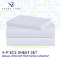 thumbnail image 5 of Sweet Home Collection 1500 Series 4 Piece Ultra Soft Microfiber Sheet Set, Twin, White, 5 of 5