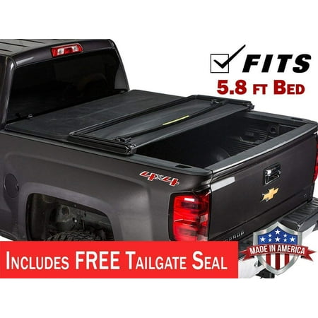 Gator ETX Tri-Fold (fits) 2014-2018 Chevy Silverado GMC Sierrara 5.8 FT Bed Only Tonneau Truck Bed Cover Made in the USA