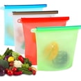 thumbnail image 1 of Sac d'Épicerie Réutilisable en Silicone Sac de Congélation Réutilisable Joint Étanche Fruit Légume, 1 of 5