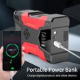 thumbnail image 2 of TFixol Portable 37000mWh Car Jump Starter with Air Compressor, Smart Clamps, and Multi-Output USB for Emergency Power and Tire Inflation, Compact Design, V0 Flame Retardant, -30°C to 65°C Operation, 2 of 6