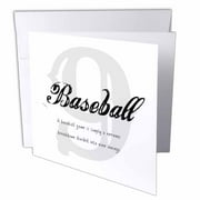 3dRose A baseball game is simply nervous breakdown broken down into 9 innings, Greeting Cards, 6 x 6 inches, set of 6