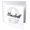 3dRose A baseball game is simply nervous breakdown broken down into 9 innings, Greeting Cards, 6 x 6 inches, set of 6