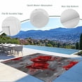 thumbnail image 3 of Red Roses Outdoor Rug 4x6 Ft - Reversible Patio Rug Outdoor Camping Rugs, Valentine's Day Crystal Butterflies Floral Washable Indoor Outdoor Area Rugs, Non-Slip Outdoor Carpet Runner for Deck/Porch, 3 of 8