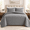 Gray, variant on Shubozy Ultrasonic Reversible Quilt Sets, Lightweight Full/Queen Bedspread with Pillow Shams – Soft All-Season Bedding Coverlet, White, Queen 90" x 98