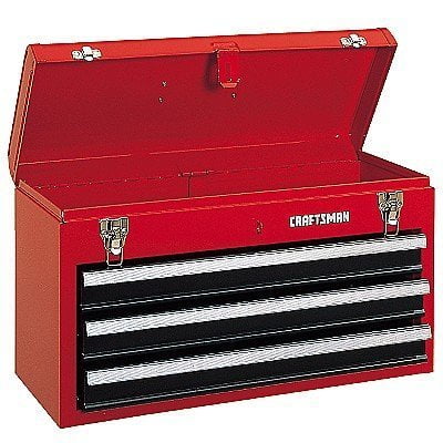 Craftsman 3 Drawer - Craftsman 3-Drawer Metal Portable Chest Toolbox Red