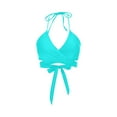 thumbnail image 4 of Summer Saving! Ashirexll High Waisted Bikini Sets for Women, Two Piece Swimsuit for Women, Sexy Women's Sling V-neck High Waist Bikini Set Summer Casual Solid Color Two Piece Swimsuit, 4 of 4