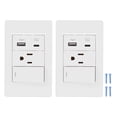 thumbnail image 2 of Toma De Pared, Toma USB Tipo C Con Puertos De Carga De 2,1 A Y Prevención De Sobrecarga, Para Reemplazo De Toma De Corriente De Pared Estándar, 2 of 7