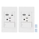 thumbnail image 2 of Toma De Pared, Toma USB Tipo C Con Puertos De Carga De 2,1 A Y Prevención De Sobrecarga, Para Reemplazo De Toma De Corriente De Pared Estándar, 2 of 7