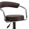 thumbnail image 6 of Flash Furniture Contemporary Brown Vinyl Adjustable Height Barstool with Arms and Chrome Base, 6 of 11