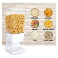 thumbnail image 2 of PloutoRich Dry Food Dispenser Container, Kitchen Pantry Cereal Dispenser 5.5L Rice Nut Candy Dispenser Storage Containers for Kitchen, White, 2 of 9