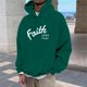 thumbnail image 1 of MHFRRA Sudadera con Capucha para Creyentes, Sudadera Informal con Capucha y Diseño Inspirador, Ropa de Calle Cómoda para Uso Diario Verde, 1 of 3