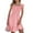 Pink, variant on WOYY Little Girls Smocked Sleeveless Sundress Solid Color Square Neck Dress, Sizes 3-14