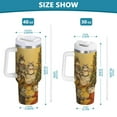 thumbnail image 6 of Yayeee 30oz Stainless Steel Tumbler with Straw and Handle Double-Wall Insulated Travel Water Bottle, Party Of Cats, 6 of 8
