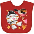 thumbnail image 3 of Inktastic Astronaut Valentine Outer Space Hearts Boys or Girls Baby Bib, 3 of 4
