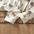 thumbnail image 5 of Gibobby Kids 2-Piece Bamboo-Viscose Snug-Fit Pajamas All-Season Cooling Cool-Touch Lounge Sleepwear Girls, Cute Cartoon BunnyPrint Holiday Jammies,Beige,18-24 Months, 5 of 6
