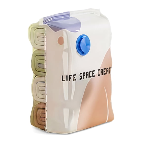 No Pump Large 3D Vacuum Storage Bags, No-Pump Vacuum Storage Compression Bags for Clothes, Blankets, Travel