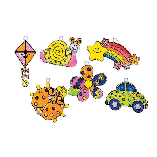 Paint Your Own! Suncatchers Craft Supplies 24 Pieces