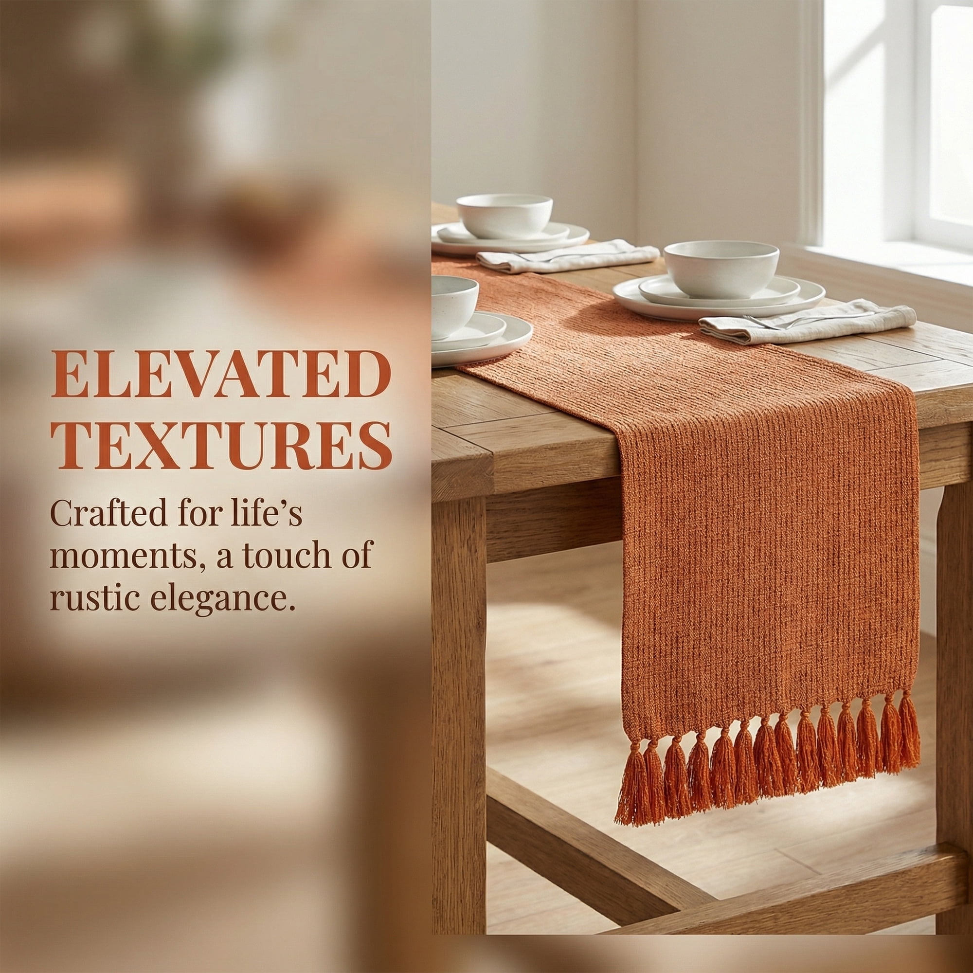 Unique Bargains Washable Polyester Table Runner for Birthday Decorations Orange 13"x108.3"
