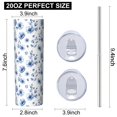 thumbnail image 3 of Pioneer Flower Floral Print Pattern 20oz Skinny Tumbler with Straw & Lid, Double Wall Vacuum Insulated Cup, Leak-Proof, Cup Holder Friendly, Hot 6H Cold 12H, 3 of 6