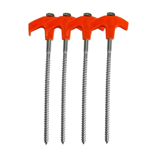 CUITING 8” Screw in Tent Stakes 12PCS - Ground Anchors Screw in Screw in Tent Stakes Heavy Duty Galvanized - Tent Pegs Camping Stakes Metal Threaded Tent Spikes with Hex Head Driver