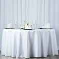 thumbnail image 7 of BalsaCircle 120" White Round Premium Polyester Tablecloth Wedding Table Linens, 7 of 7