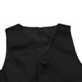 thumbnail image 5 of Alvivi Kids Boys Tuxedo Suit Vest Business Formal Dress Waistcoat Wedding Party Gentleman Waistcoat Black 3-4, 5 of 7