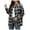 Black-Shacket Jacket, variant on jsaierl Women's Button Down Flannel Shirts Plaid Shacket Long Sleeve Collared Jacket Coats with Chest Pockets