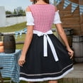 thumbnail image 4 of Oktoberfest Dirndl Dress for Women German Beer Girl Mini Costume Bavarian Peasant Lace Up Maid Outfit, 4 of 4