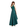 thumbnail image 2 of Adrianna Papell Womens High Low Pleated Evening Dress Green 8, 2 of 5
