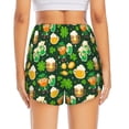 thumbnail image 2 of Lsque St Patrick's Day10 Printed Women's Running Shorts with Liner Pockets,Elastic Quick Dry Workout Athletic Gym Yoga Shorts,Womens High Waist Shorts-Small, 2 of 9