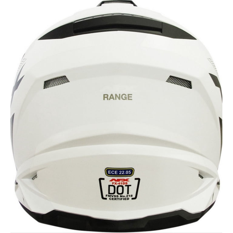 AFX FX-41DS Range Dual Sport Motorcycle Helmet Matte White LG - Walmart.com