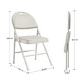 thumbnail image 2 of Sillas Plegables Tapizadas (Juego de 4) – Asiento Cómodo de Piel Sintética, Marco de Metal Resistente, Patas con Protector, Ideales para Sala, Comedor, Terraza o Uso en Exterior, 2 of 13
