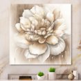 thumbnail image 2 of Designart Single Beige Flower II Canvas Wall Art, 2 of 5