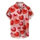 thumbnail image 2 of Camisa casual de moda para hombre con estampado 3D de patrón de amor y solapa estilo hawaiano, manga corta, ropa de playa transpirable, 2 of 5