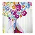 thumbnail image 3 of Ambesonne Modern Art Shower Curtain, Colorful Warm Shades, 69"Wx70"L, Multicolor, 3 of 5