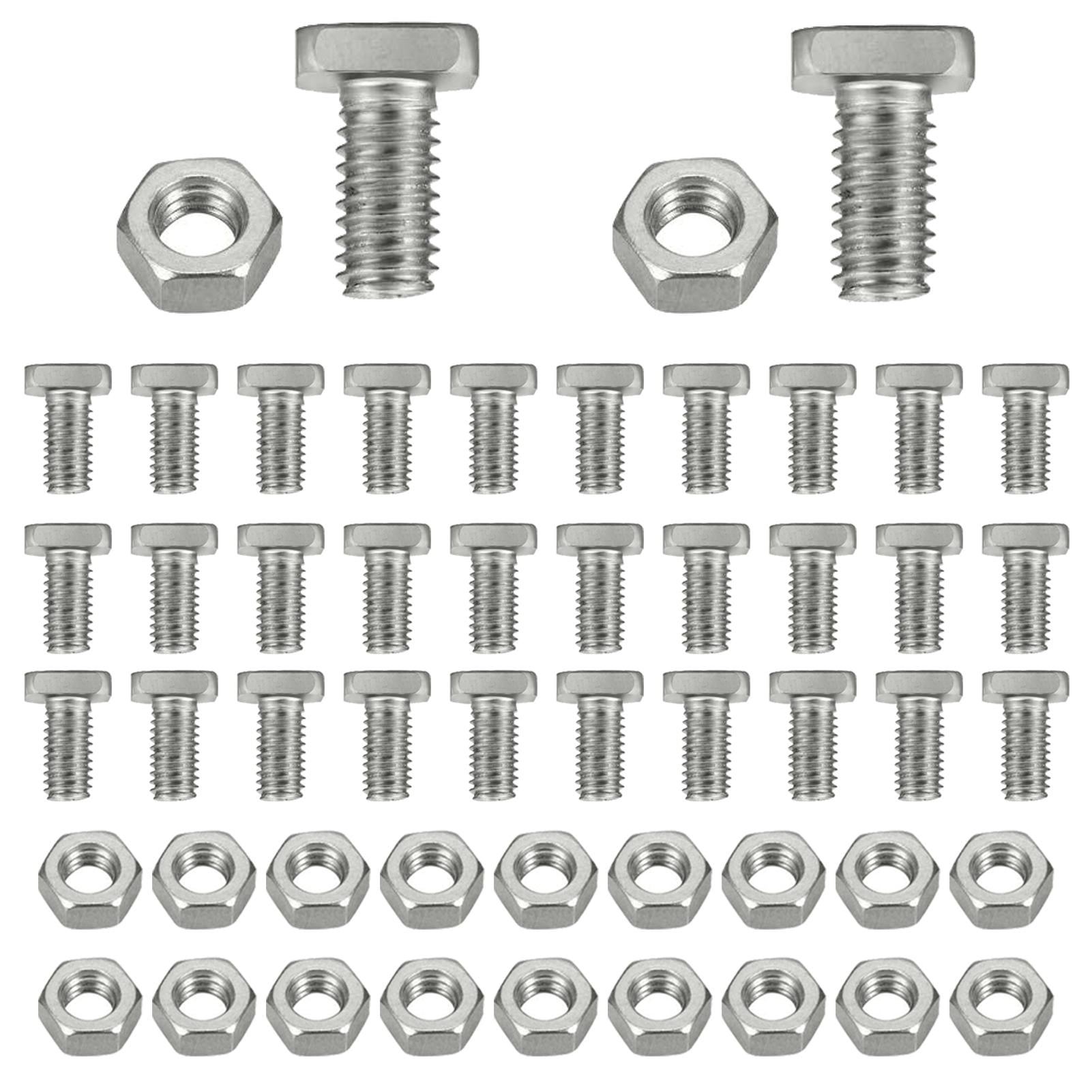 10 TO 100  ALUMINIUM GREENHOUSE CROPPED HEAD 11MM BOLTS NUTS see also our clips 