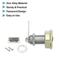 thumbnail image 3 of Cerradura de combinación Uxcell de aleación de zinc sin llave con contraseña de 3 dígitos para armario, cilindro con acabado cromado dorado 1-3/16, 3 of 7
