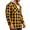 Yellow, variant on Mens Casual Button Down Long Sleeve Shirts Flannel Plaid Hoodies Shirts Casual Plaid Lightweight Jackets Shirt Bule&Yellow 2XL