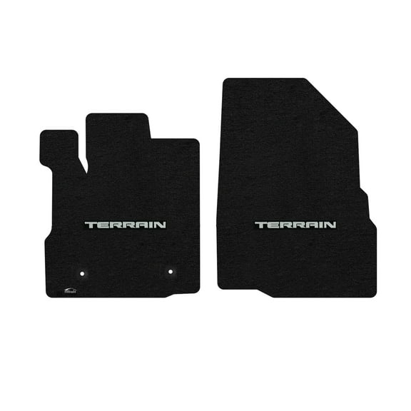 Lloyd Mats LogoMat Custom-Fit 2PC Carpet Floor Mats for 2013-2017 GMC Terrain, Charcoal